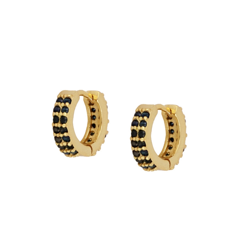 Arracada 2 lineas y circonia