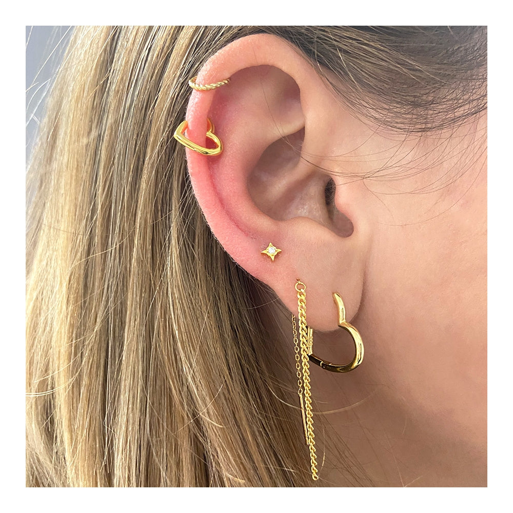 Arracada silueta de corazon GDE