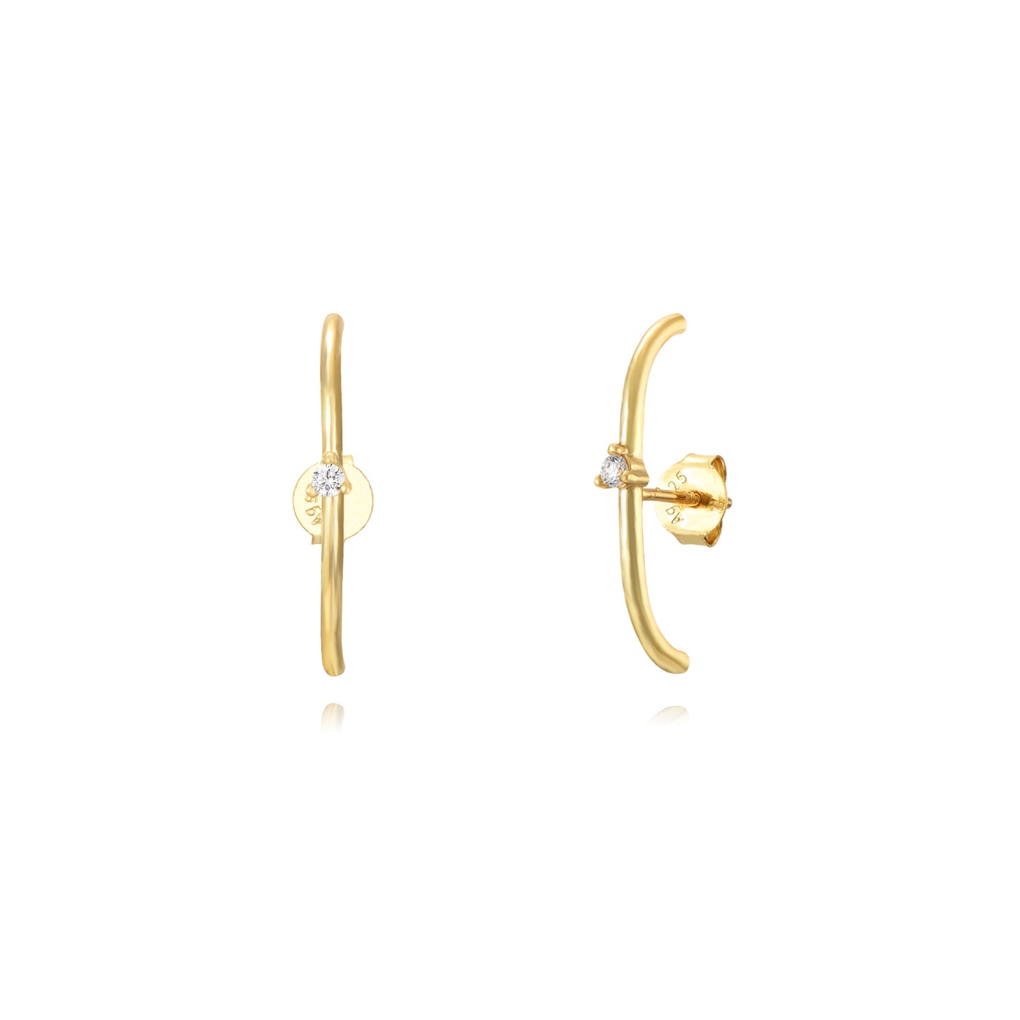 Arete tipo cuff y punto de luz