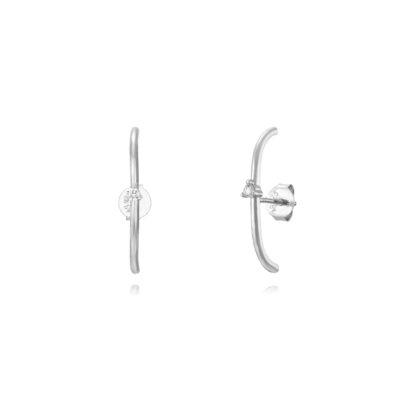 Arete tipo cuff y punto de luz