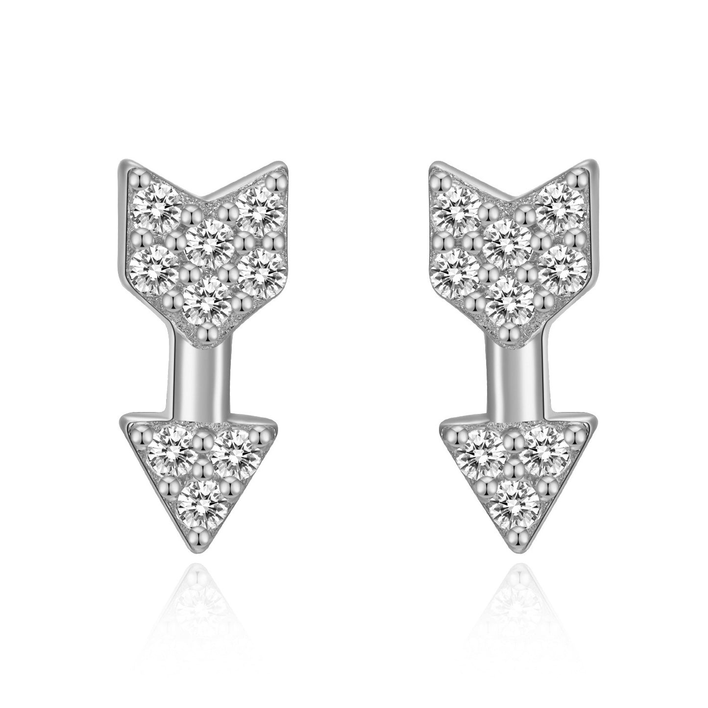 Arete flecha mini circonias