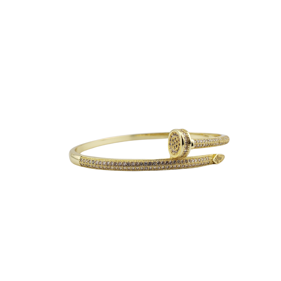 Pulsera clavo con circonias