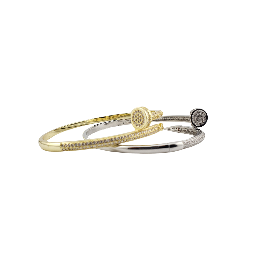 Pulsera clavo con circonias