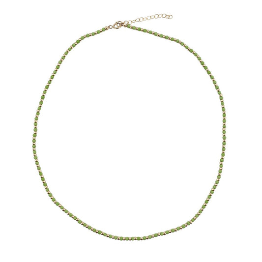 Cadena cristal y bolitas