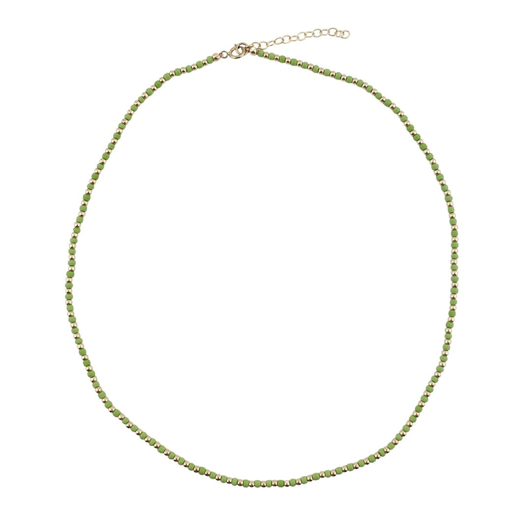 Cadena cristal y bolitas