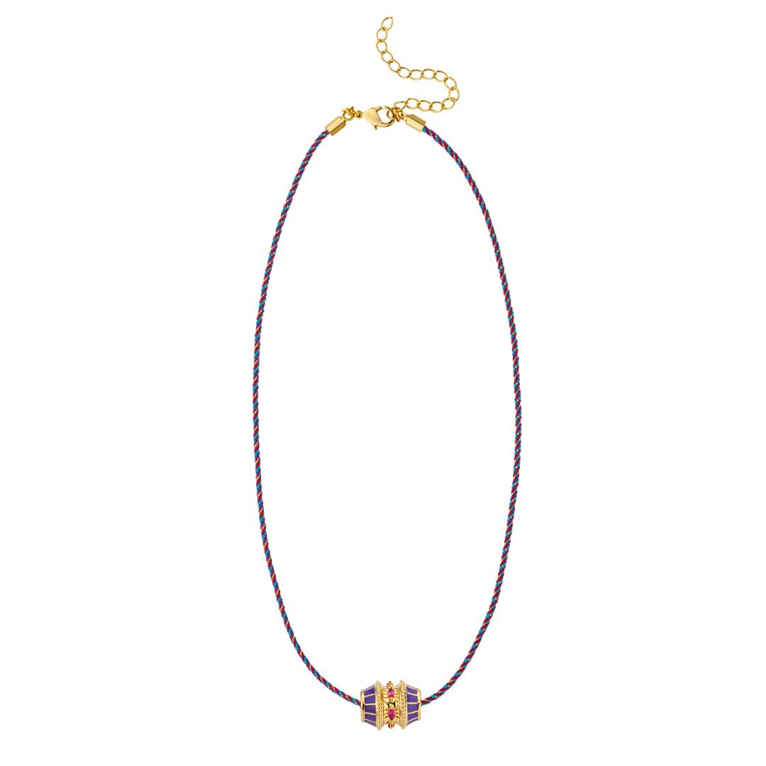 Collar barril enamel en hilo