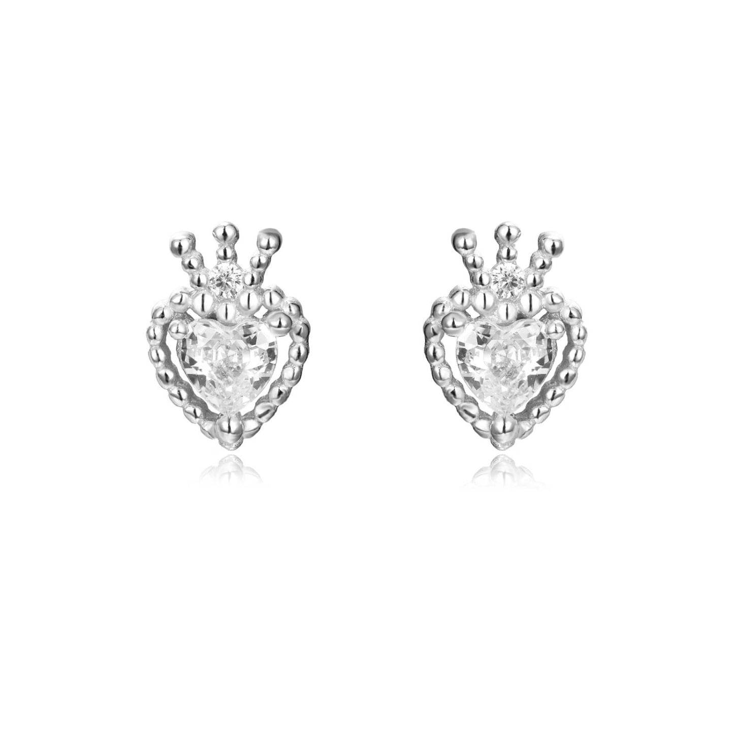 Arete corazón corona