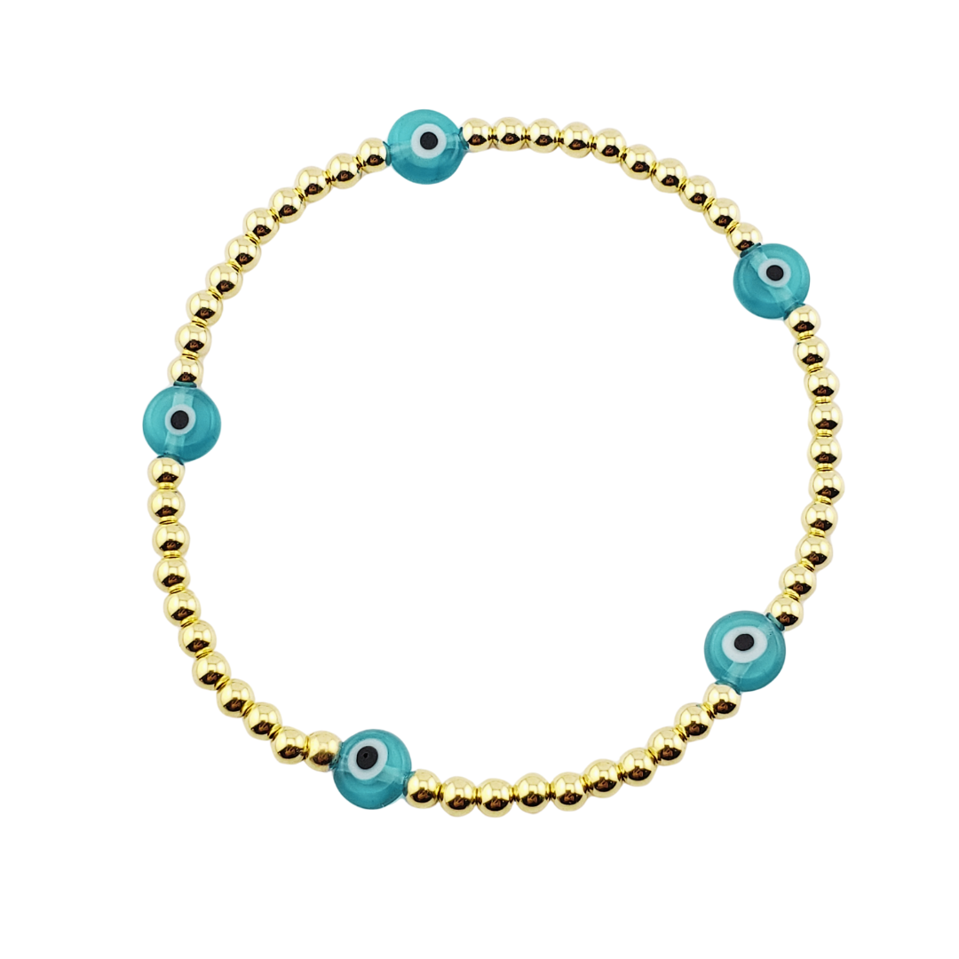 Pulsera 5 ojos murano