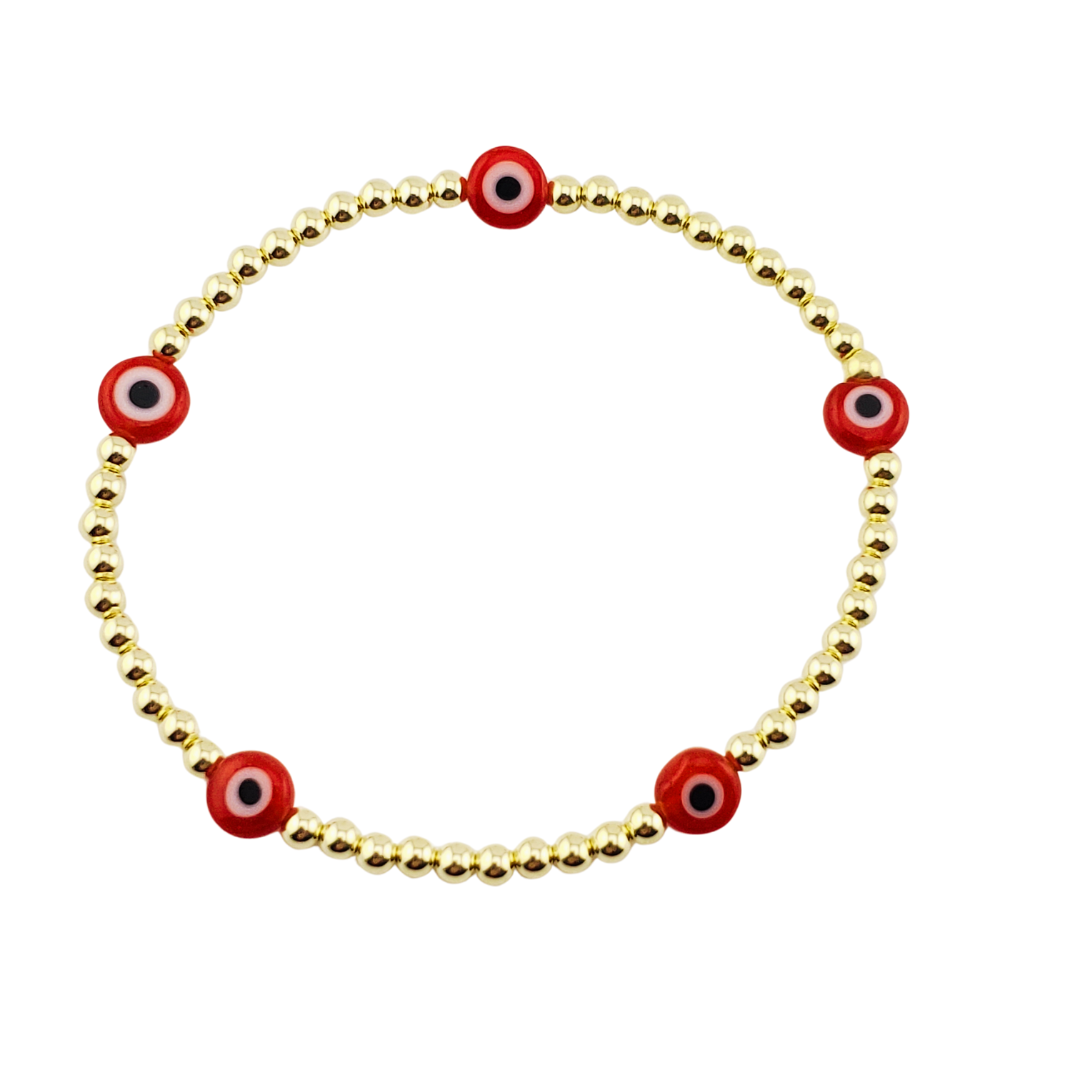 Pulsera 5 ojos murano