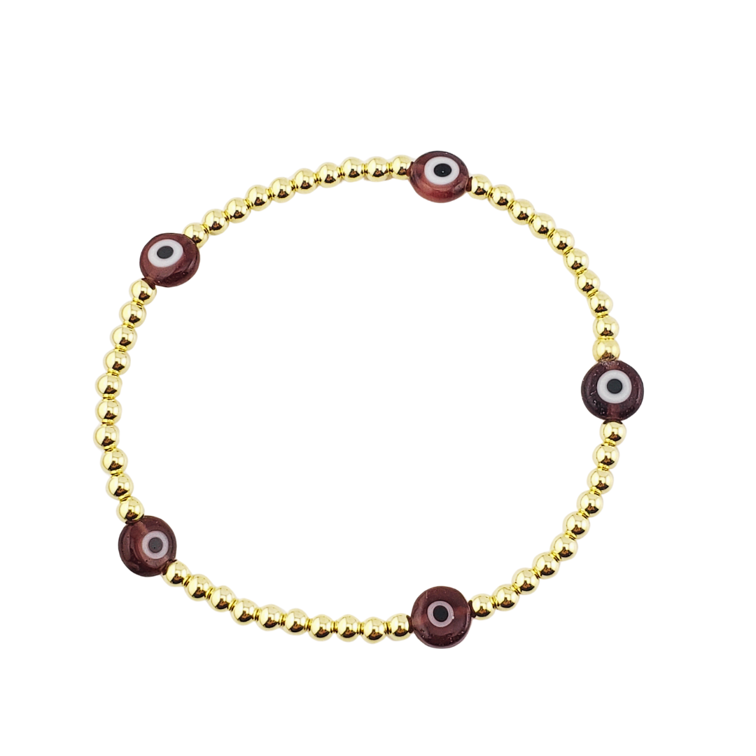 Pulsera 5 ojos murano