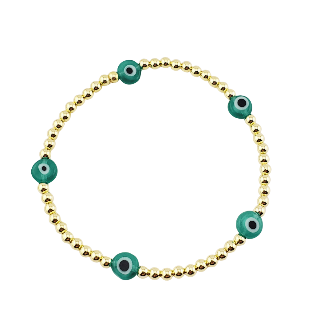 Pulsera 5 ojos murano