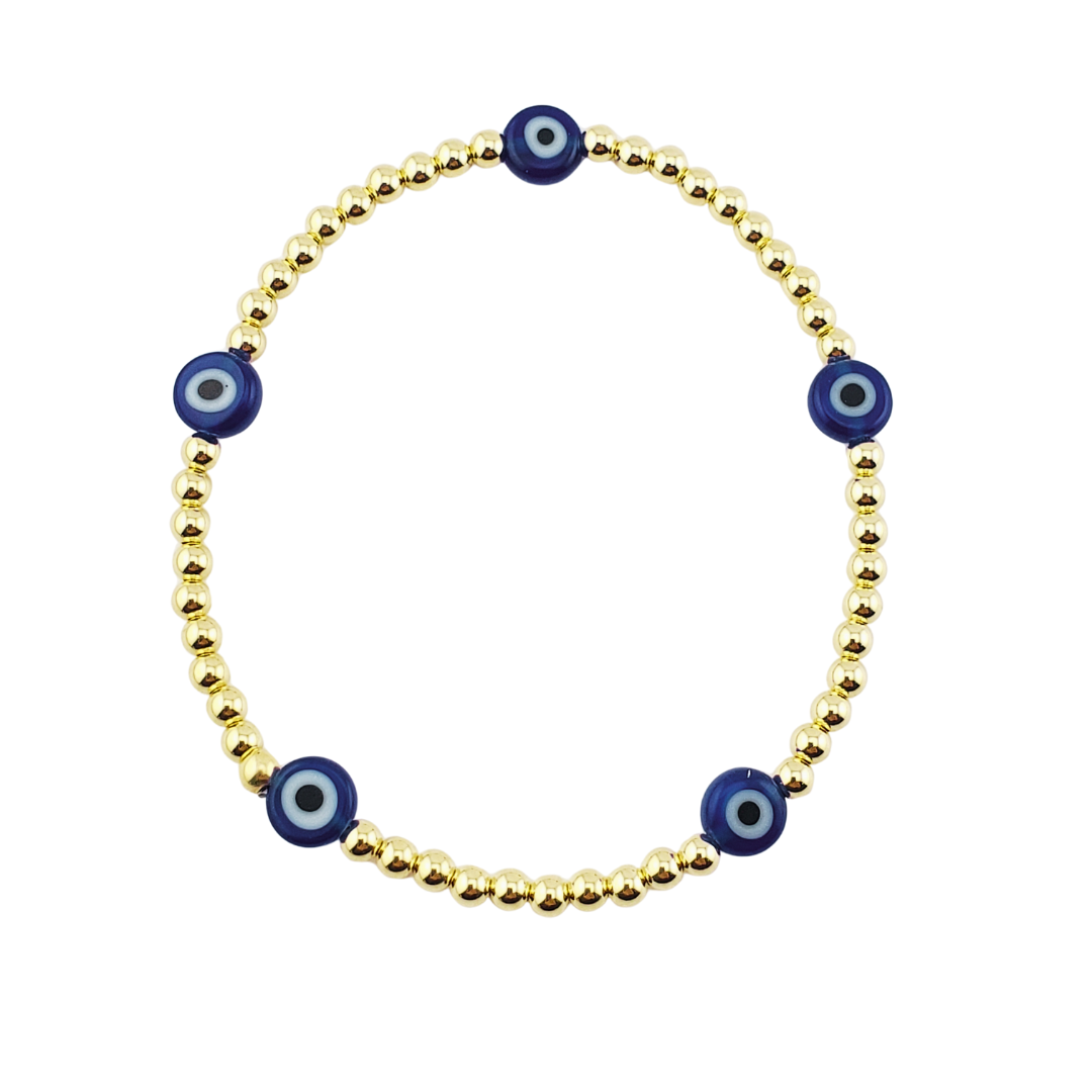 Pulsera 5 ojos murano