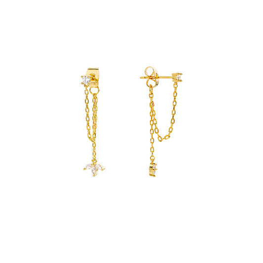 Arete punto luz 2 cadenas marquis colgante