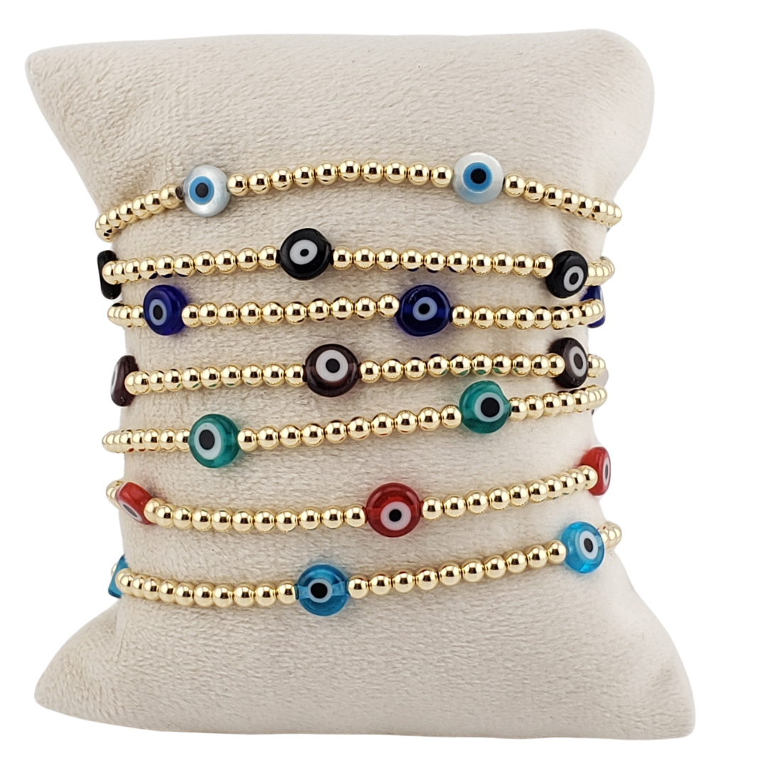 Pulsera 5 ojos murano