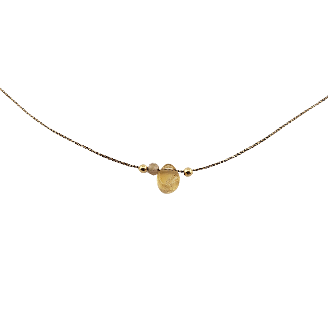 Collar hilo ajustable gota.