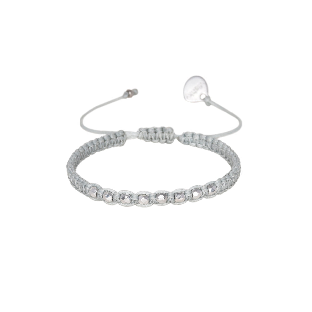 Pulsera Tejida cristales incrustados