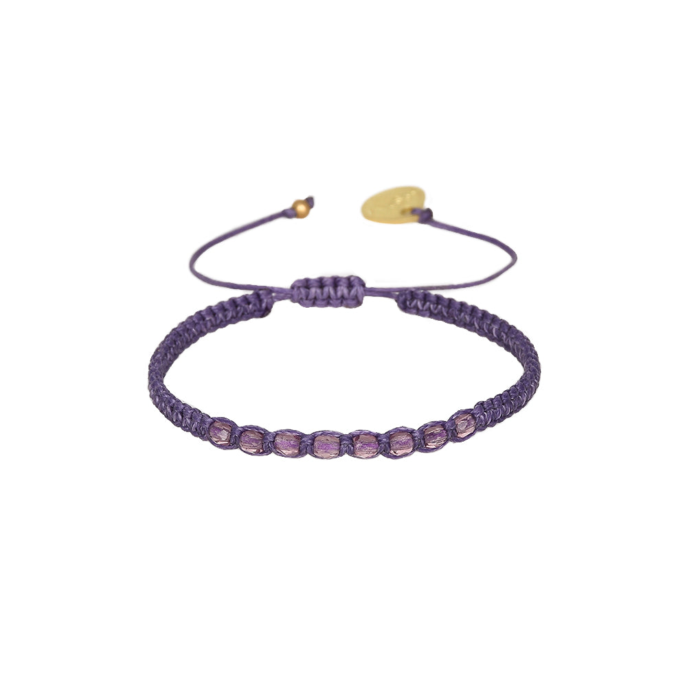 Pulsera Tejida cristales incrustados