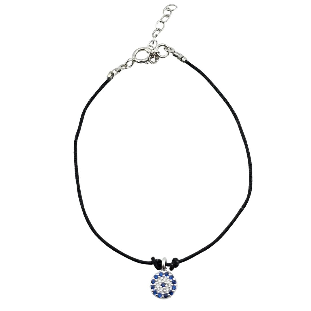 Pulsera hilo metalizado y ojo