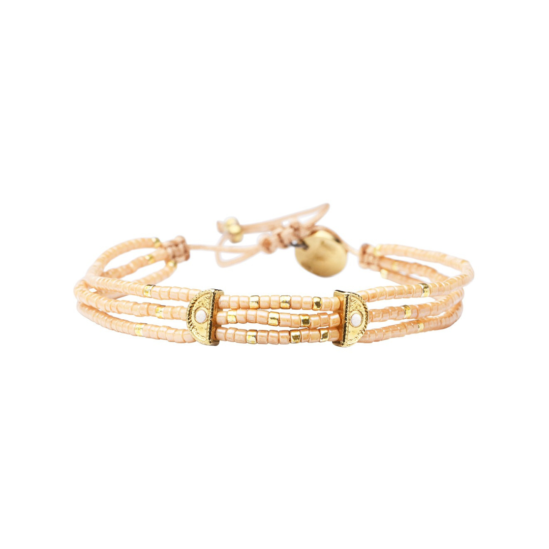 Pulsera 1 linea cristales nude
