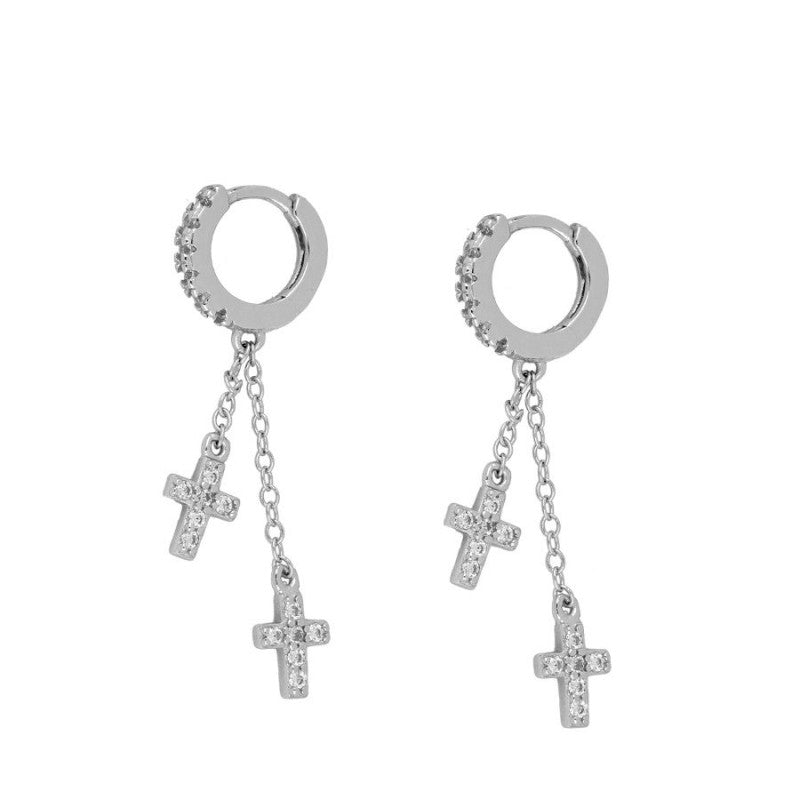 Arracada mini 2 cruces