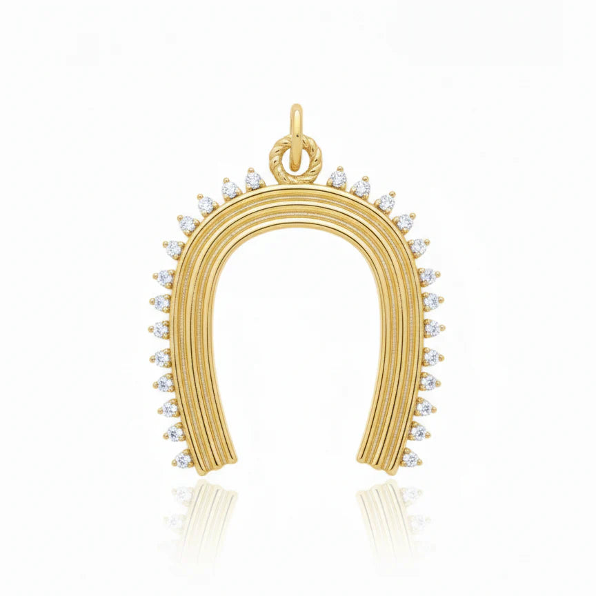Collar link y Dije herradura