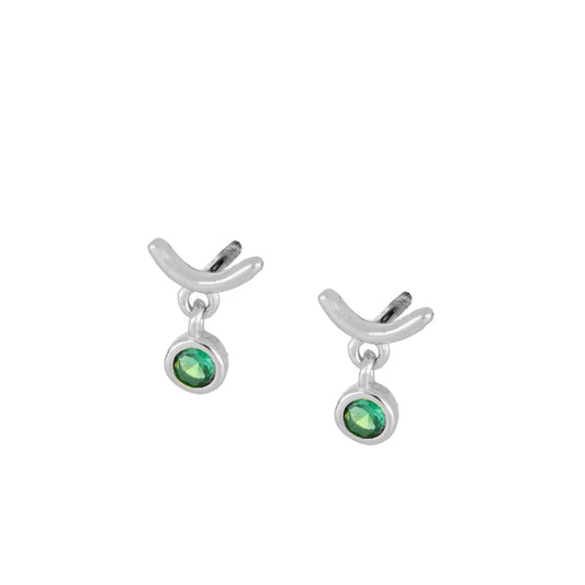 Arete sonrisa y burbuja colgante