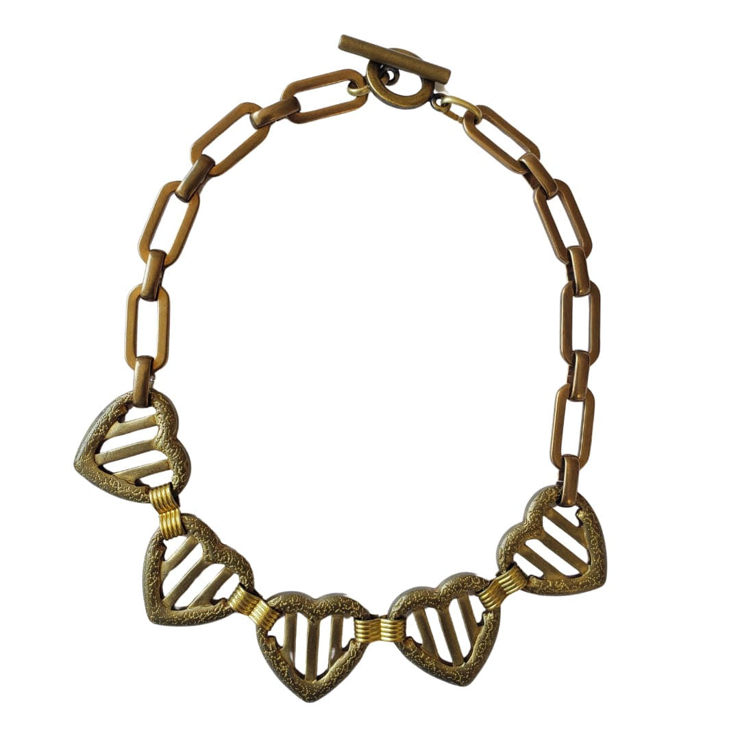 Choker corazon acero