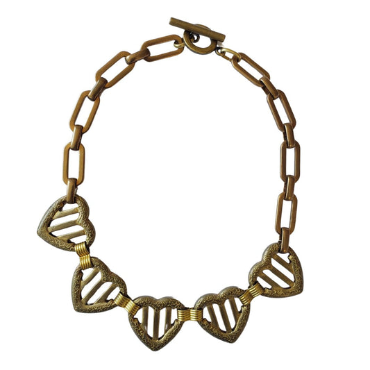 Choker corazon acero