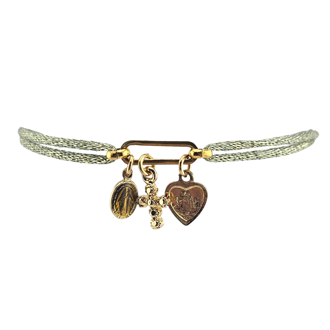 Pulsera cordon metalizado