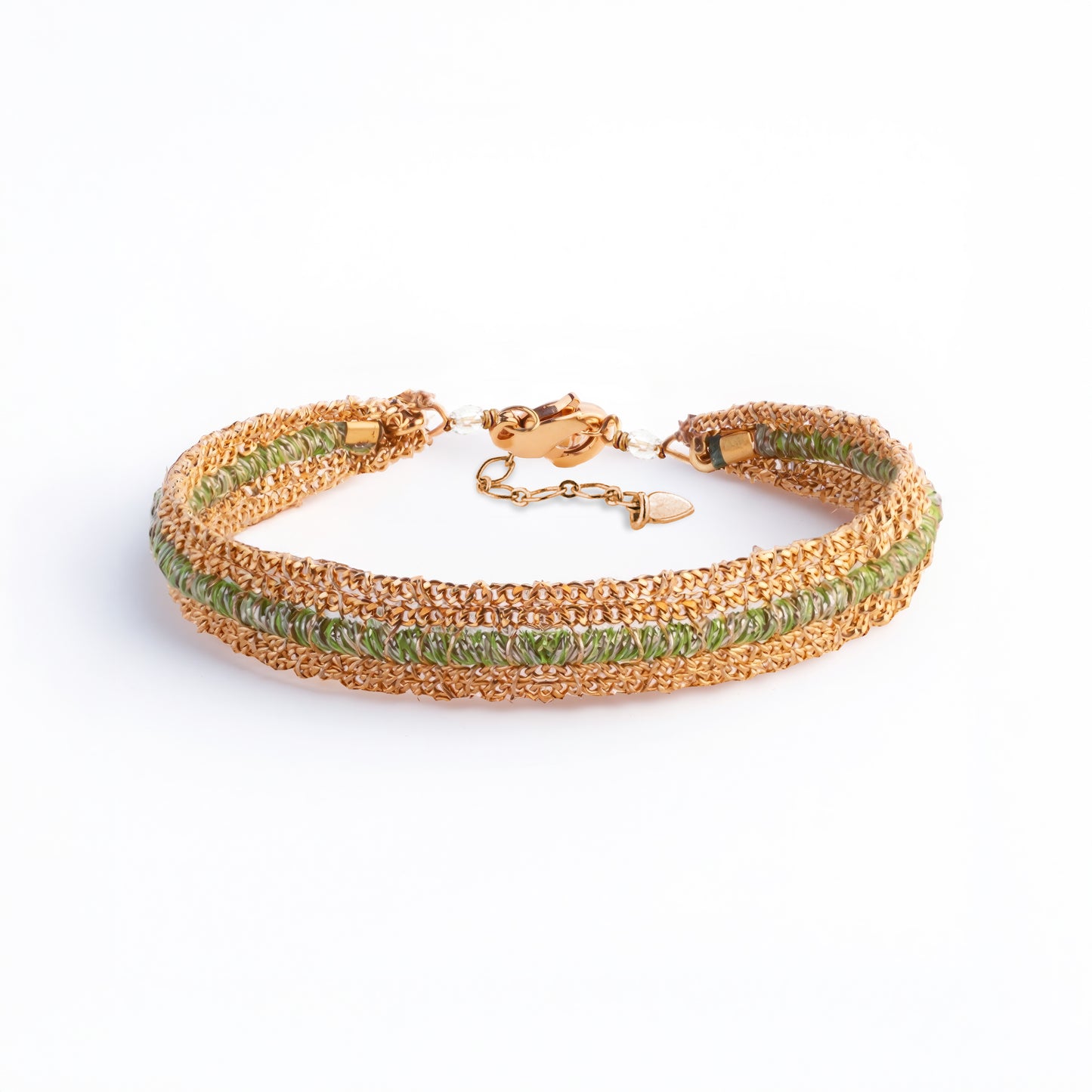 Pulsera 1 tira hilo color en cadenas