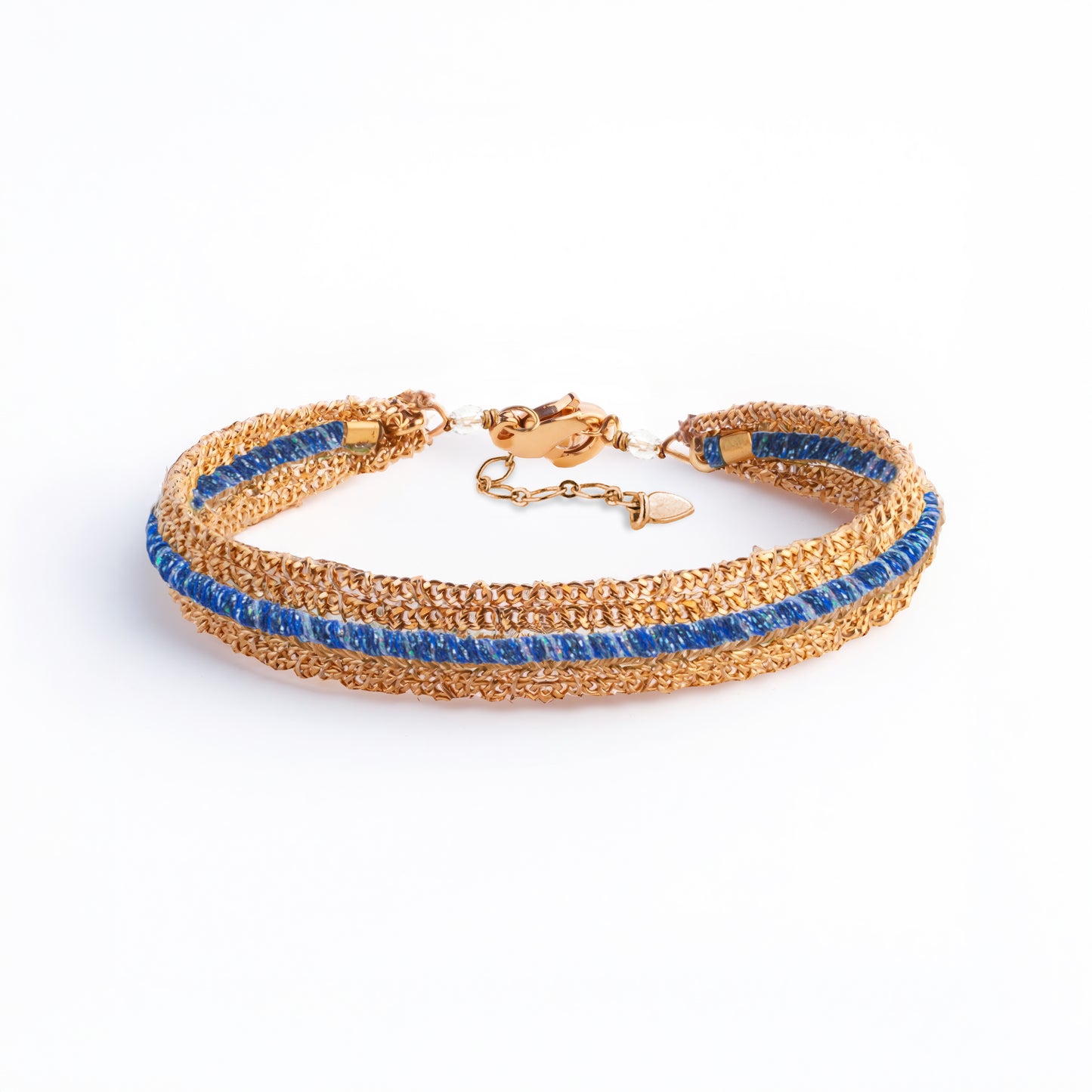 Pulsera 1 tira hilo color en cadenas