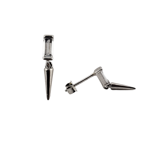 Arete baguette y spike chico