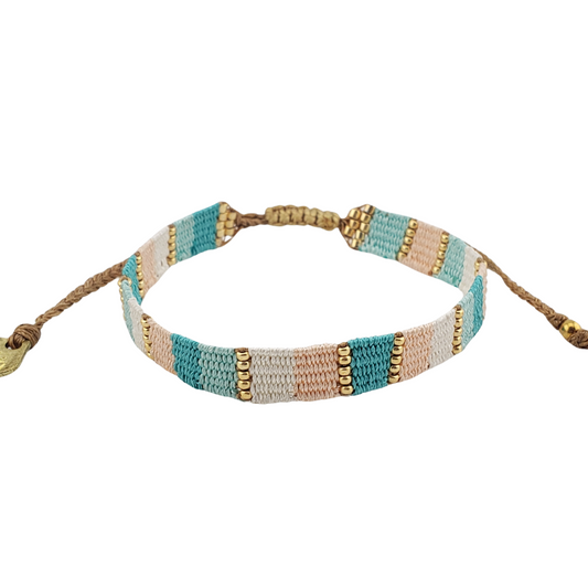 Pulsera tejida 3 tonos pastel