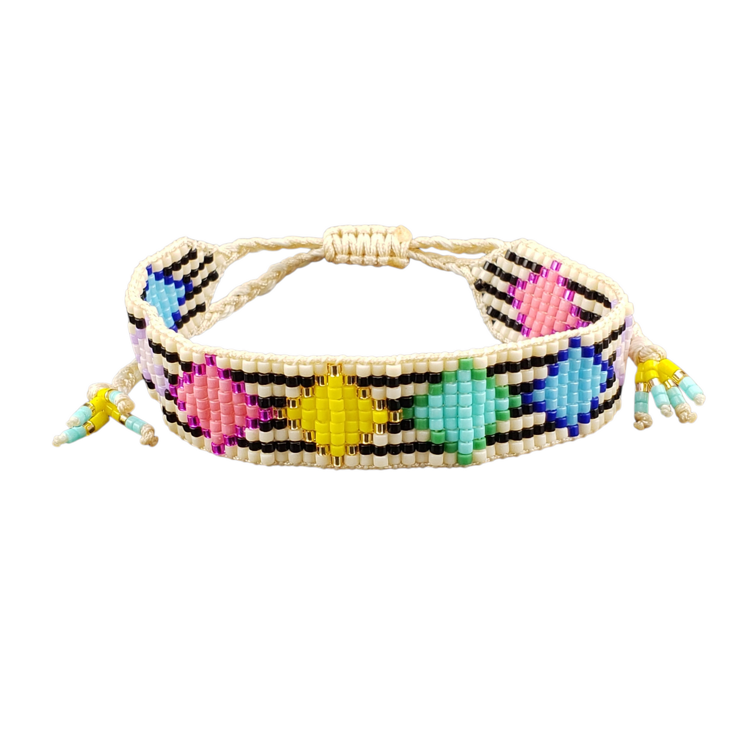Pulsera rayas rombos