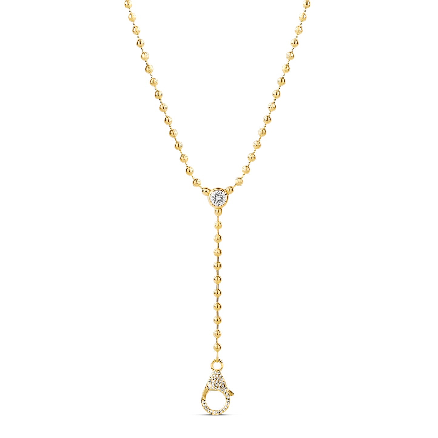 Cadena bolas Lariat broche final