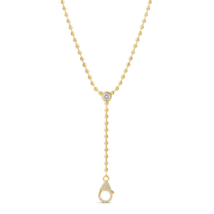 Cadena bolas Lariat broche final
