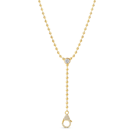 Cadena bolas Lariat broche final