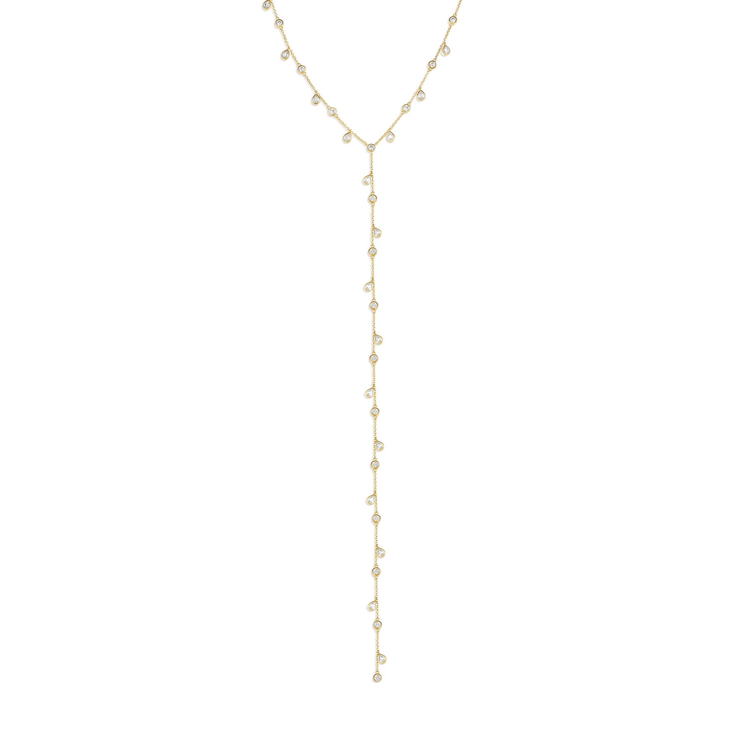 Lariat burbujas y gotas colgantes
