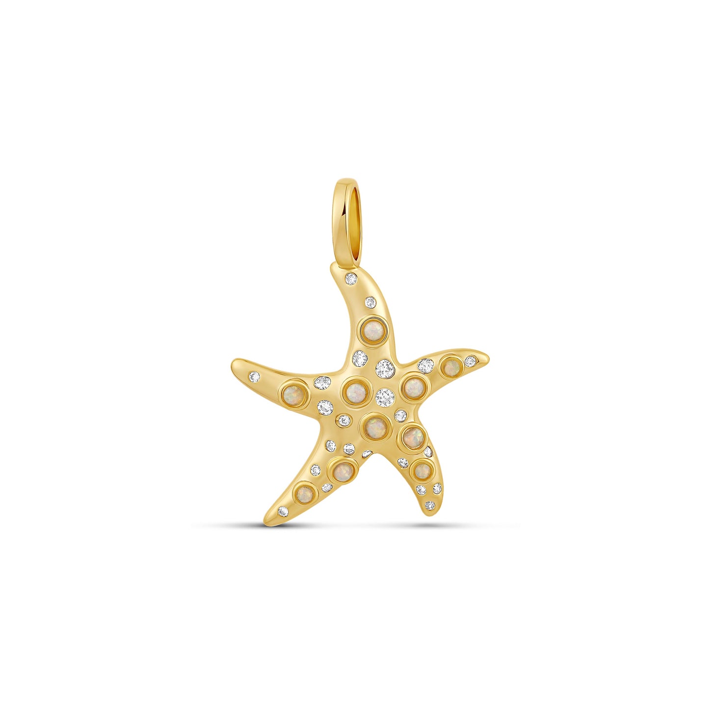 Dije estrella mar perlada blanco