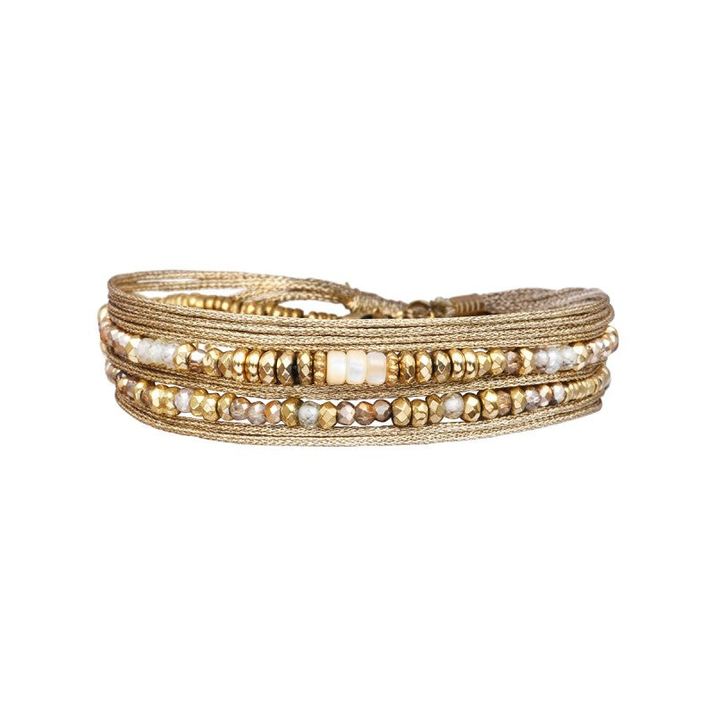 Pulsera 2 vueltas hilo Seda brillante