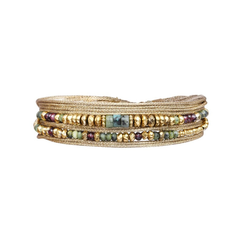 Pulsera 2 vueltas hilo Seda brillante