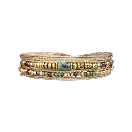 Pulsera 2 vueltas hilo Seda brillante