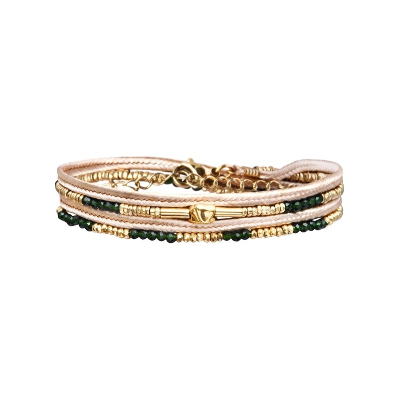 Pulsera 2 vueltas hilo seda