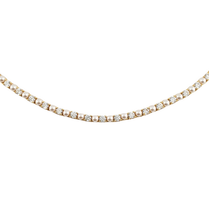 Choker tennis y perla