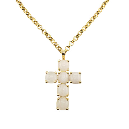 Collar cruz cuarzo