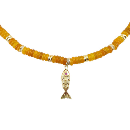 Choker Pukka aventurina pez movible