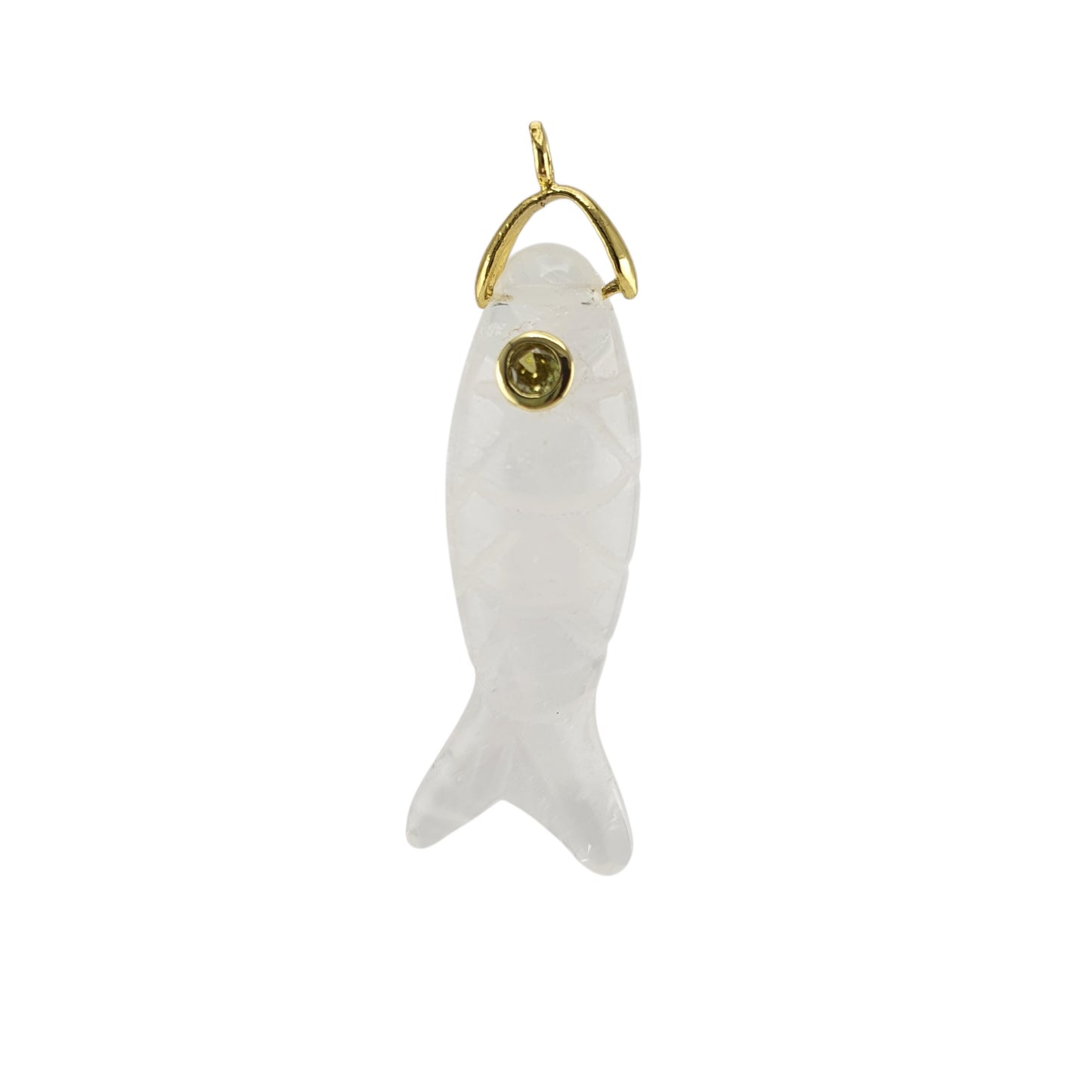 Dije pez quarzo blanco