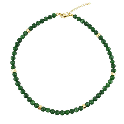 Collar jades pulidos con barril liso