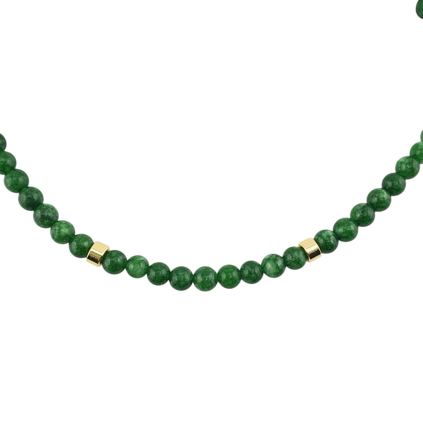 Collar jades pulidos con barril liso