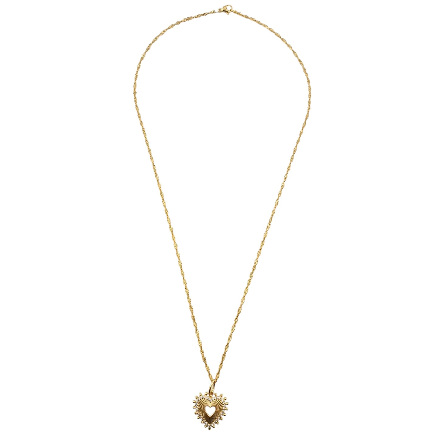 Cadena corazon con rayos y puntos